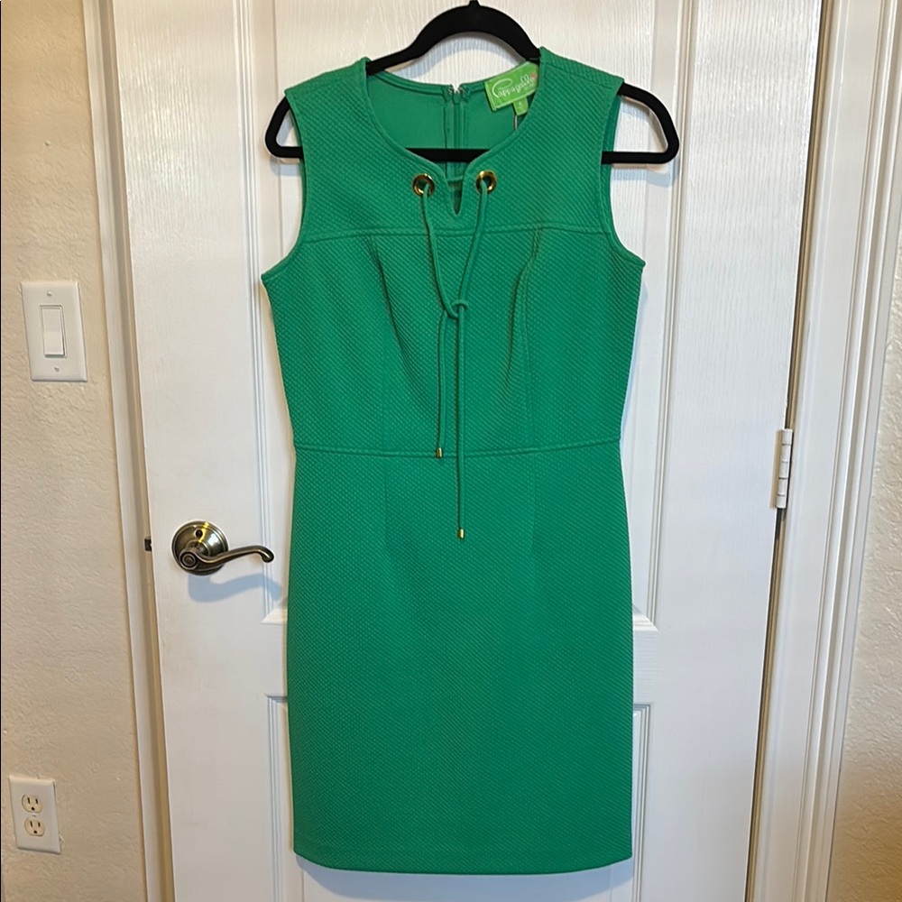 Pappagallo Green Sleeveless Sheath Mini Dress